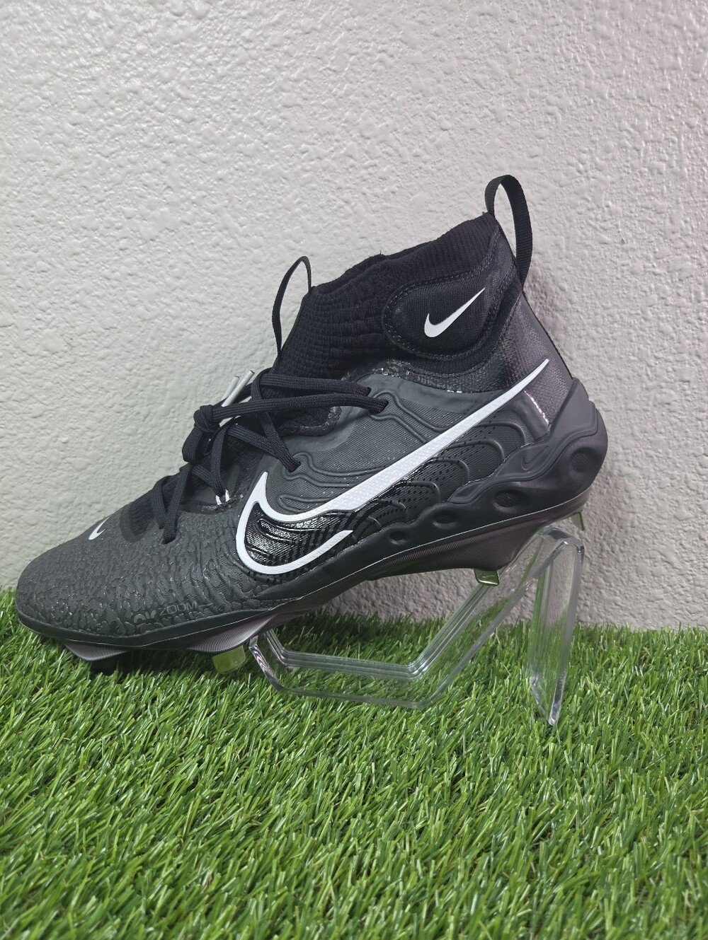 Nike Alpha Huarache NXT Black Metal Baseball Cleats DJ6517-010 Men's Size 12